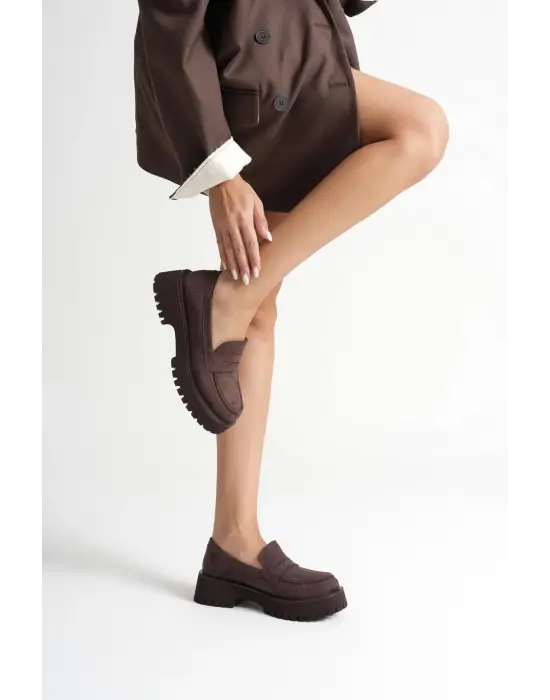 Kadın Günlük Süet Acı Kahve Ayakkabı TR10MS02E