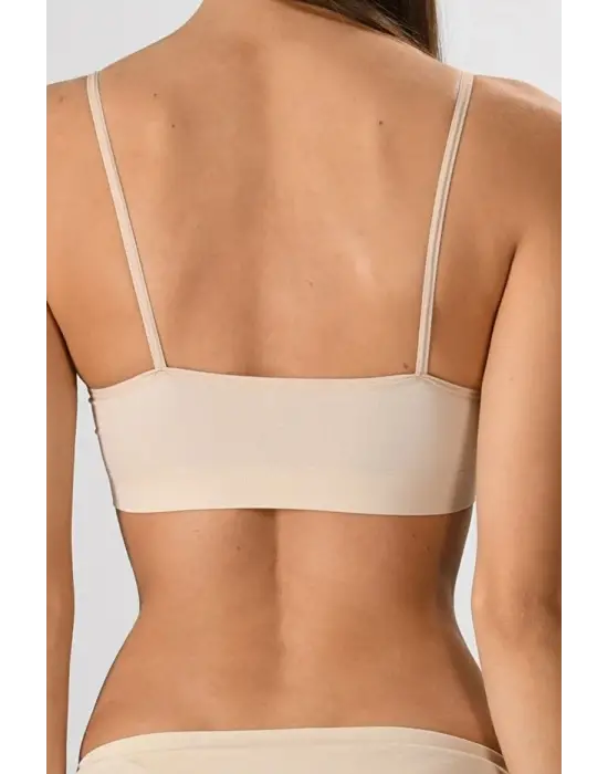 Kadın Ince Askılı Pedli Büstiyer Yarım Atlet Sütyen 3lü Set.