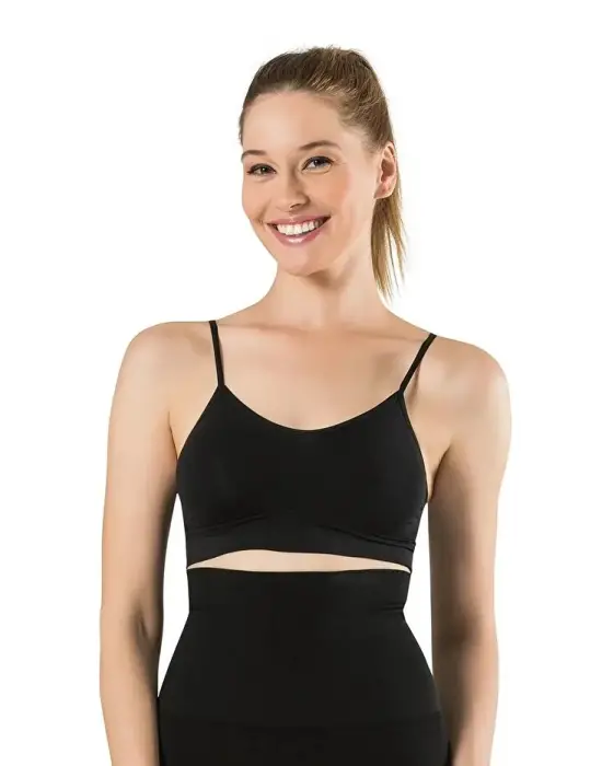 Kadın Ince Askılı Pedli Büstiyer Yarım Atleti Sütyen 3lü Set..