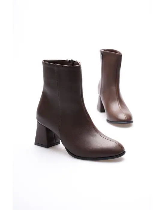 Kadın Kışlık Acı Kahve Kalın Topuklu Bot TR12MK04E