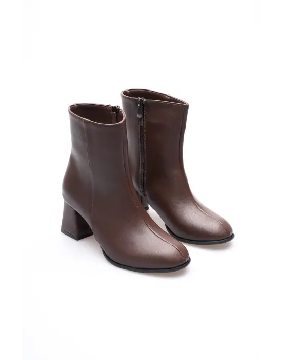 Kadın Kışlık Acı Kahve Kalın Topuklu Bot TR12MK04E