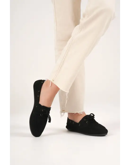 Kadın Siyah Günlük Süet Ayakkabı TR27MS06A
