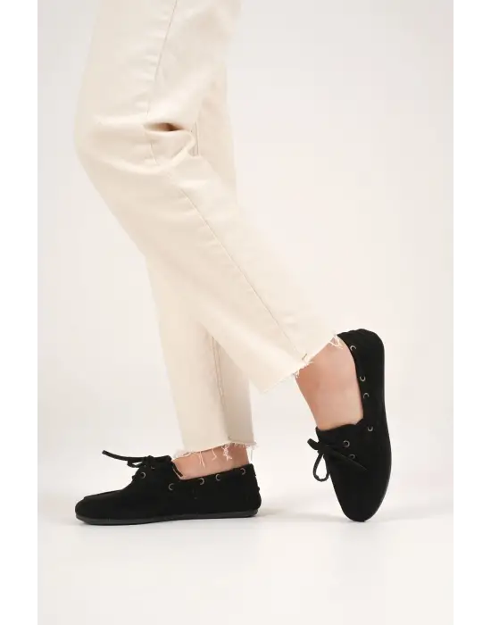 Kadın Siyah Günlük Süet Ayakkabı TR27MS06A