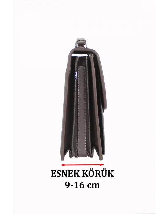 Kahverengi Klasik Evrak Model Erkek 15.6 inç Laptop Çantası