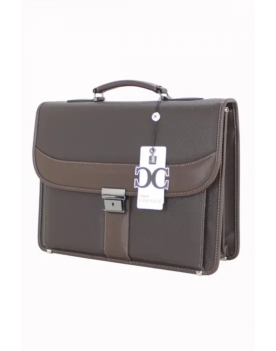 Kahverengi Klasik Evrak Model Erkek 15.6 inç Laptop Çantası