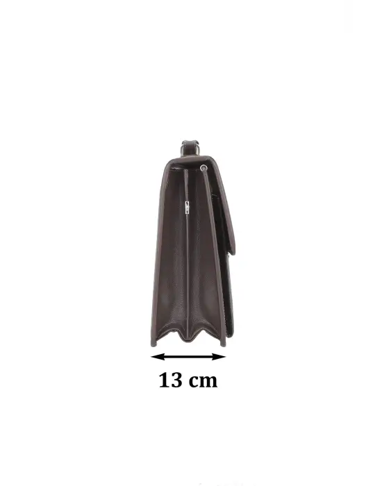 Kahverengi Klasik Evrak Model Erkek 15.6 inç Laptop Çantası