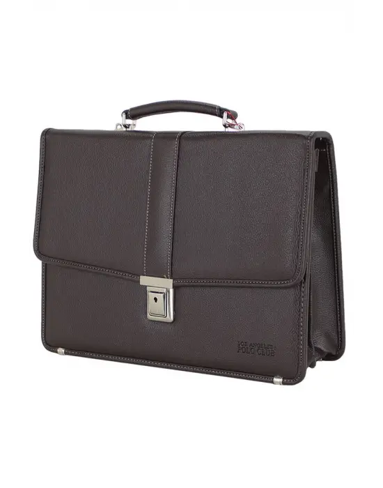 Kahverengi Vintage Klasik Tarz A4 Kağıt Uyumlu Evrak Çantası