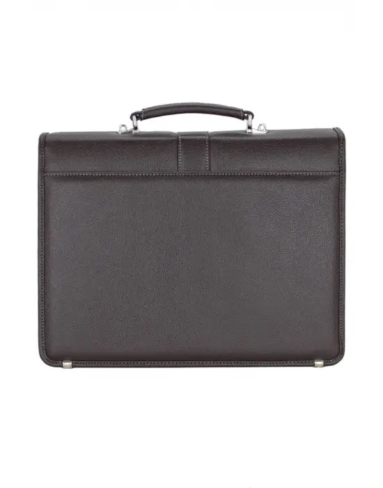 Kahverengi Vintage Klasik Tarz A4 Kağıt Uyumlu Evrak Çantası