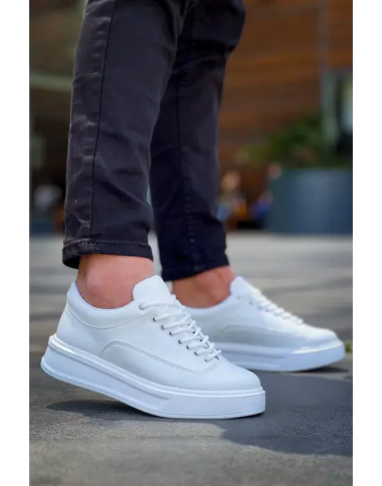 Tb-005 Terzi Bey Beyaz Cilt   Bağcıklı  Günlük Erkek  Ayakkabı
