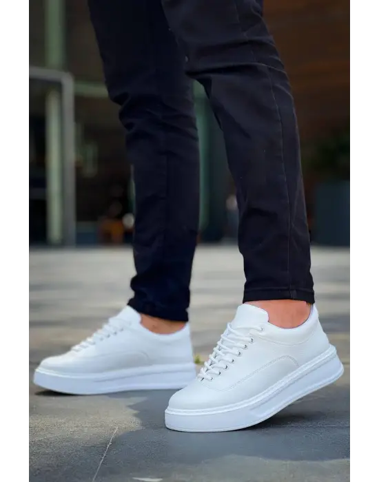 Tb-005 Terzi Bey Beyaz Cilt   Bağcıklı  Günlük Erkek  Ayakkabı