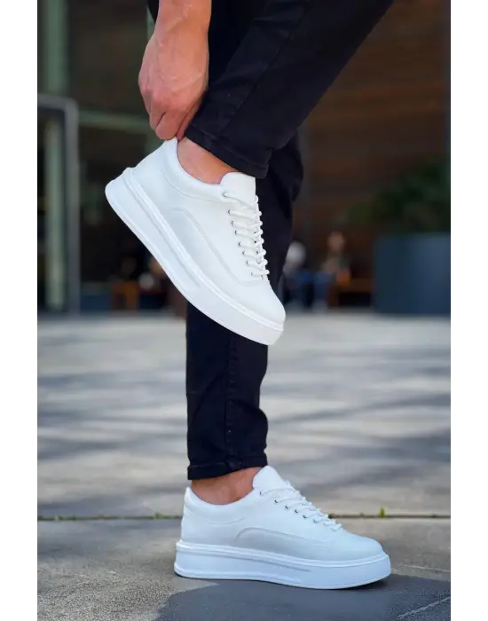 Tb-005 Terzi Bey Beyaz Cilt   Bağcıklı  Günlük Erkek  Ayakkabı