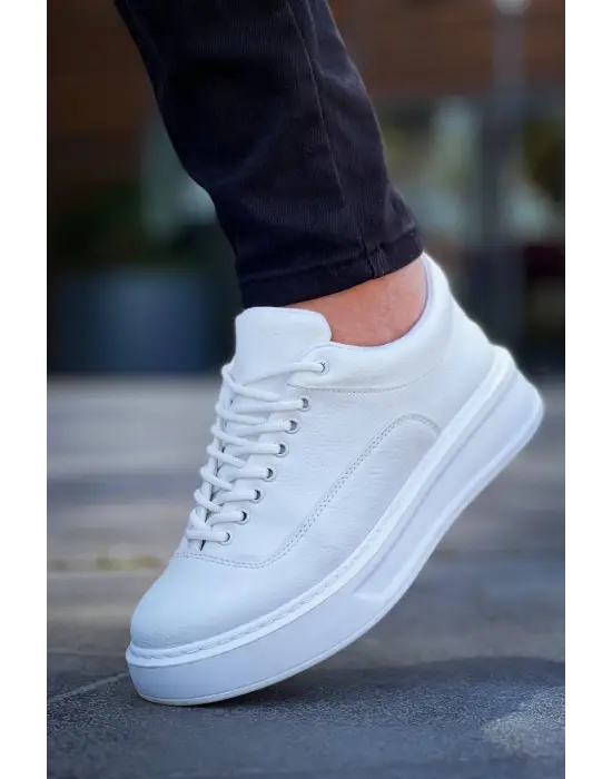 Tb-005 Terzi Bey Beyaz Cilt   Bağcıklı  Günlük Erkek  Ayakkabı