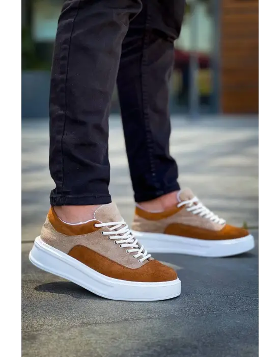 Tb-005 Terzi Bey Vizon Taba Süet Bağcıklı  Günlük Erkek  Ayakkabı