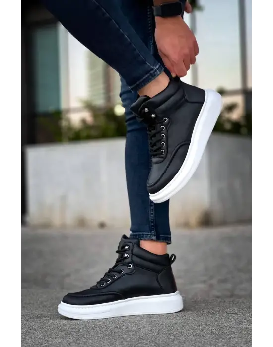 Tb-0994  Terzi Bey  Siyah Cilt  Yüksek Taban  Erkek Bilek Bot