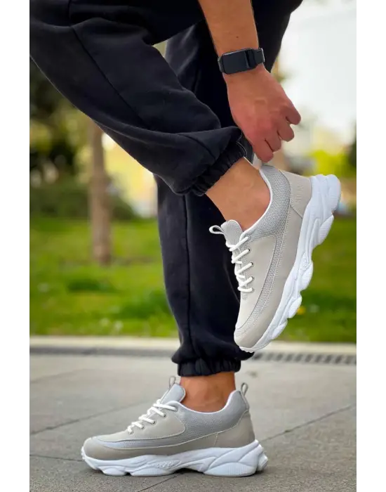 Tb-707  Terzi Bey Taş Süet Yüksek Taban Bağcıklı Günlük Erkek Ayakkabı