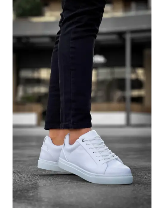 Tb-bx1  Terzi Bey Beyaz Cilt Yüksek Beyaz Taban Günlük Erkek Ayakkabı