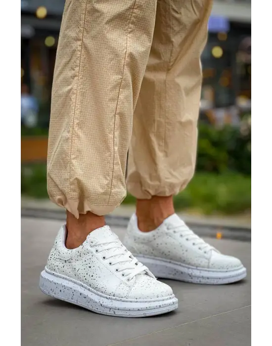 Tb-x500  Terzi Bey  Beyaz Silwer  Bağcıklı  Günlük Erkek  Ayakkabı