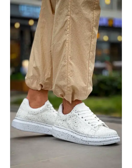 Tb-x500  Terzi Bey  Beyaz Silwer  Bağcıklı  Günlük Erkek  Ayakkabı