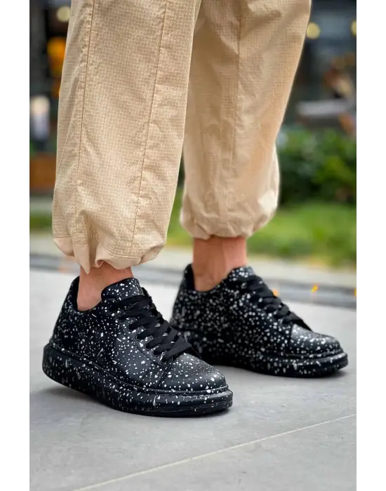 Tb-x500  Terzi Bey Siyah Gold  Bağcıklı  Günlük Erkek  Ayakkabı