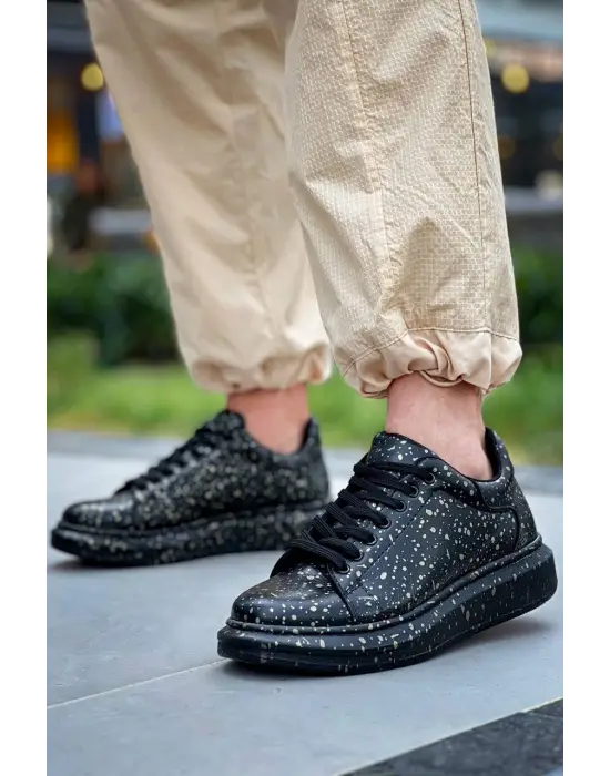 Tb-x500  Terzi Bey Siyah Gold  Bağcıklı  Günlük Erkek  Ayakkabı