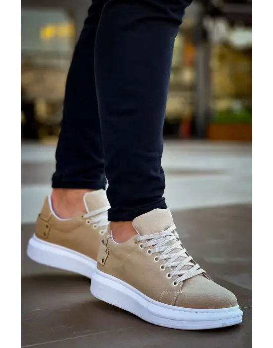 Tb047  Terzi Bey Bej Süet Günlük Erkek  Ayakkabı