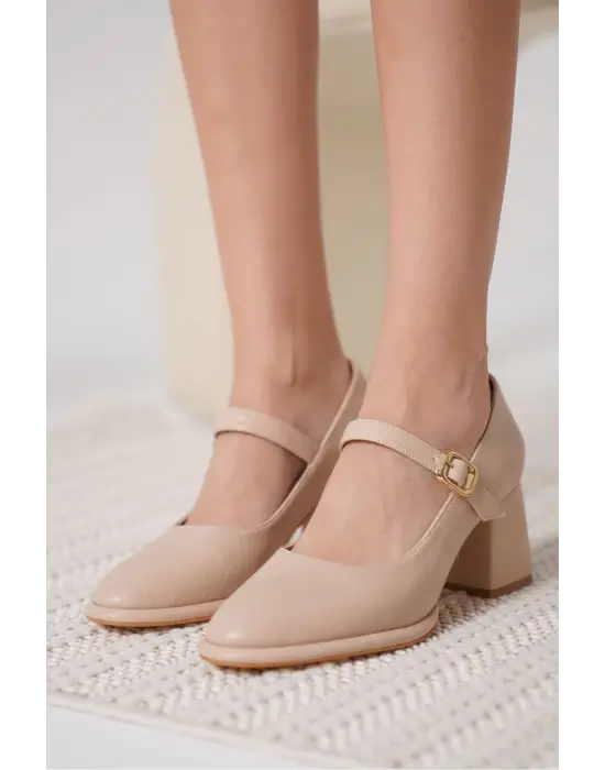 Kelly Nude Cilt Kadın Topuklu Ayakkabı