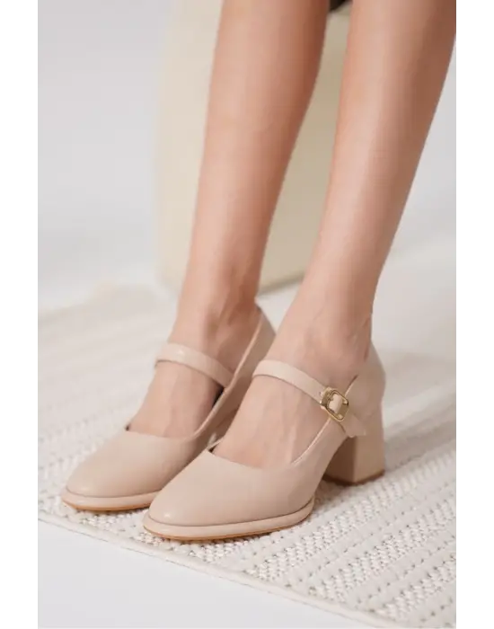 Kelly Nude Cilt Kadın Topuklu Ayakkabı