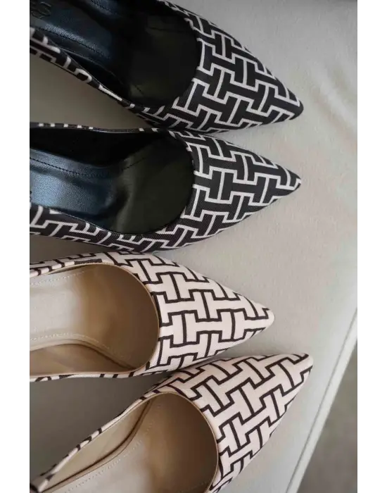 Kelsey Kadın Bej Desenli Stiletto