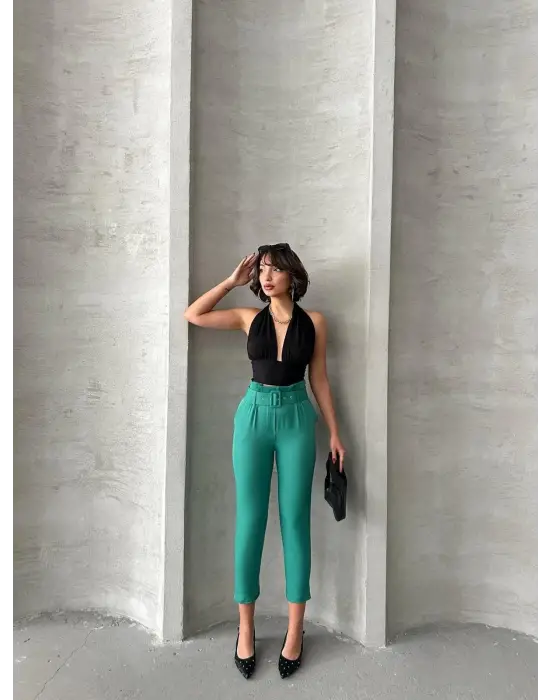 Kemerli Havuç Pantolon