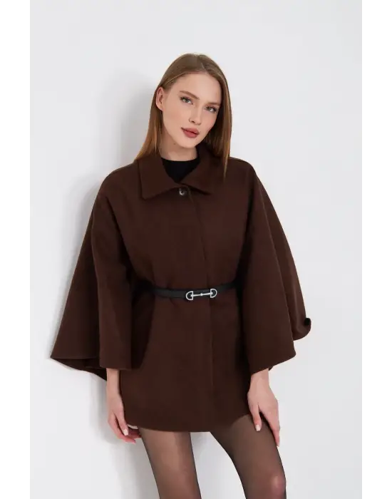 Kemerli Kaşe Panço Kahve Pt