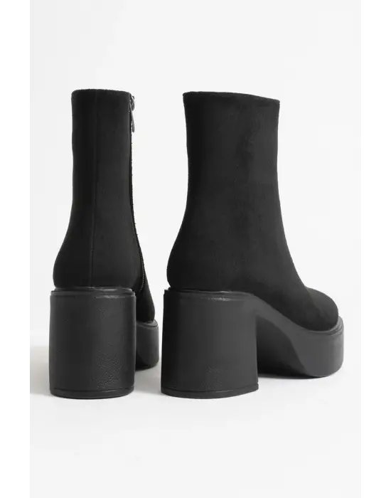 Keti Kadın Siyah Süet Topuklu Bot