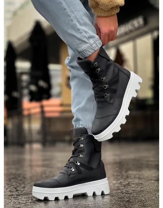 Terzi Bey Erkek Spor Bot B14 Siyah (beyaz Taban)