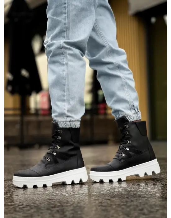 Terzi Bey Erkek Spor Bot B14 Siyah (beyaz Taban)