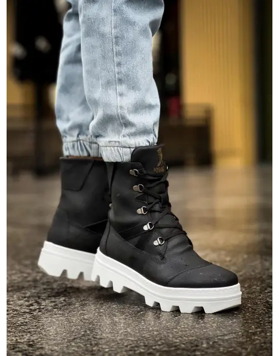 Terzi Bey Erkek Spor Bot B14 Siyah (beyaz Taban)