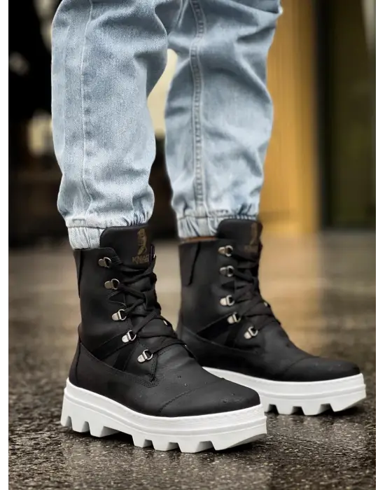 Terzi Bey Erkek Spor Bot B14 Siyah (beyaz Taban)