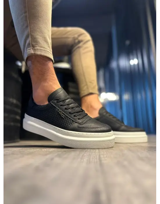 Terzi Bey Günlük Ayakkabı 013 Siyah (beyaz Taban)