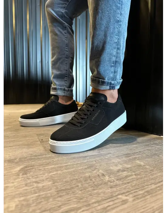 Knack Günlük Siyah Beyaz Süet Erkek Ayakkabısı