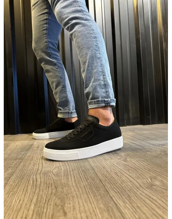 Knack Günlük Siyah Beyaz Süet Erkek Ayakkabısı