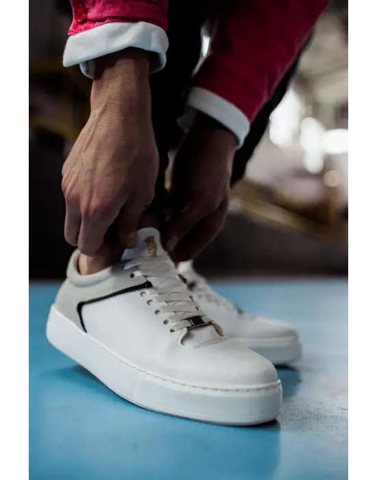 Knack Günlük Beyaz Gri Erkek Ayakkabısı