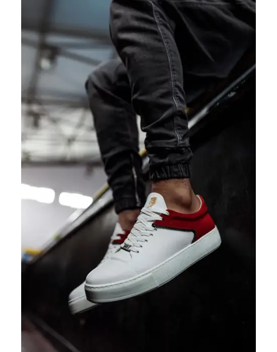 Knack Günlük Beyaz Kırmızı Erkek Ayakkabısı