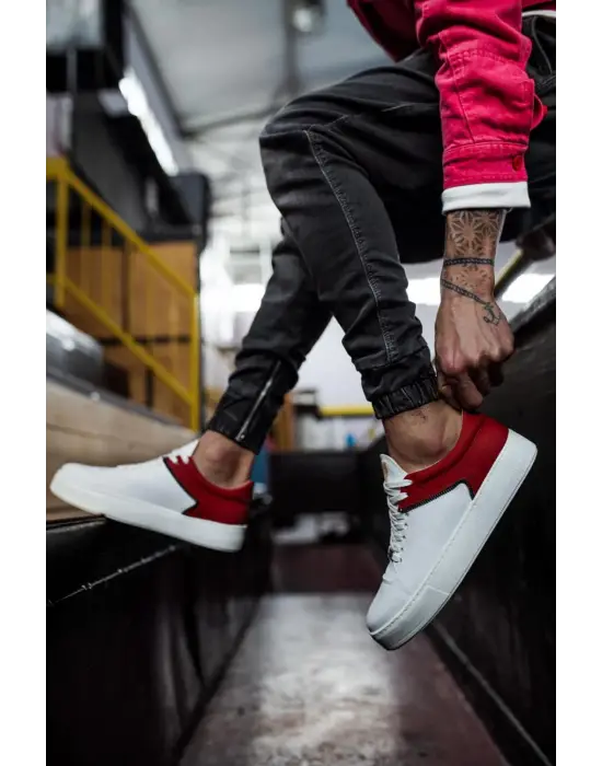 Knack Günlük Beyaz Kırmızı Erkek Ayakkabısı