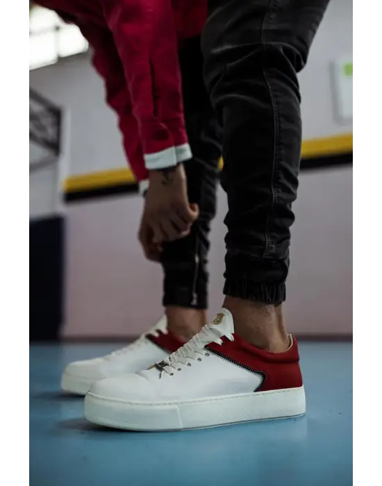 Knack Günlük Beyaz Kırmızı Erkek Ayakkabısı