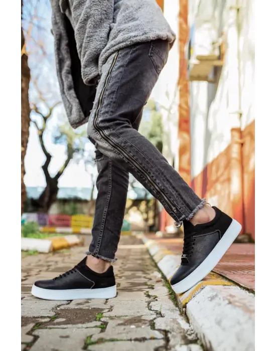 Knack Günlük Siyah Beyaz Erkek Ayakkabısı