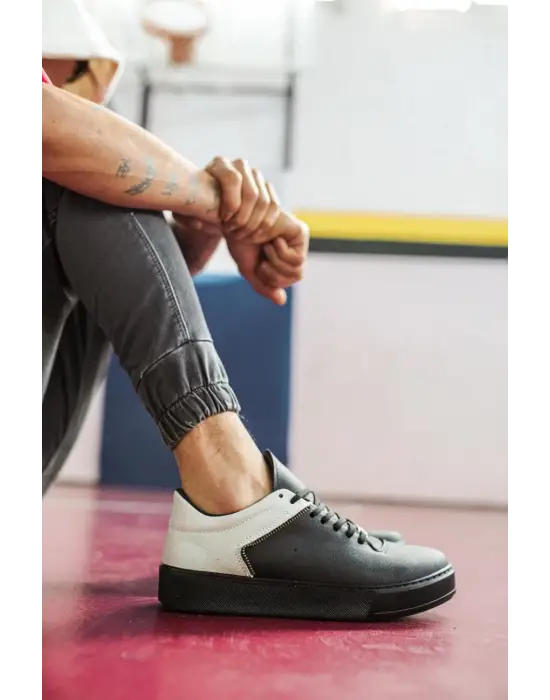 Knack Günlük Siyah Gri Erkek Ayakkabısı