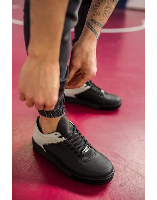 Knack Günlük Siyah Gri Erkek Ayakkabısı