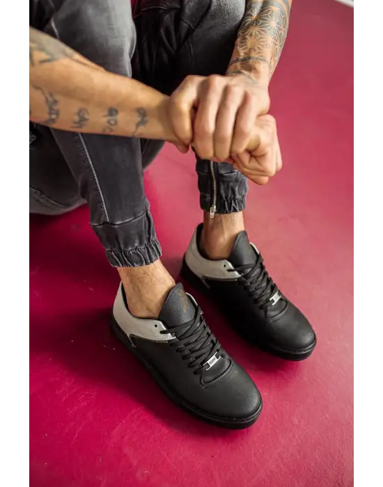 Knack Günlük Siyah Gri Erkek Ayakkabısı