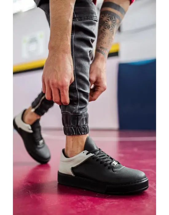 Knack Günlük Siyah Gri Erkek Ayakkabısı