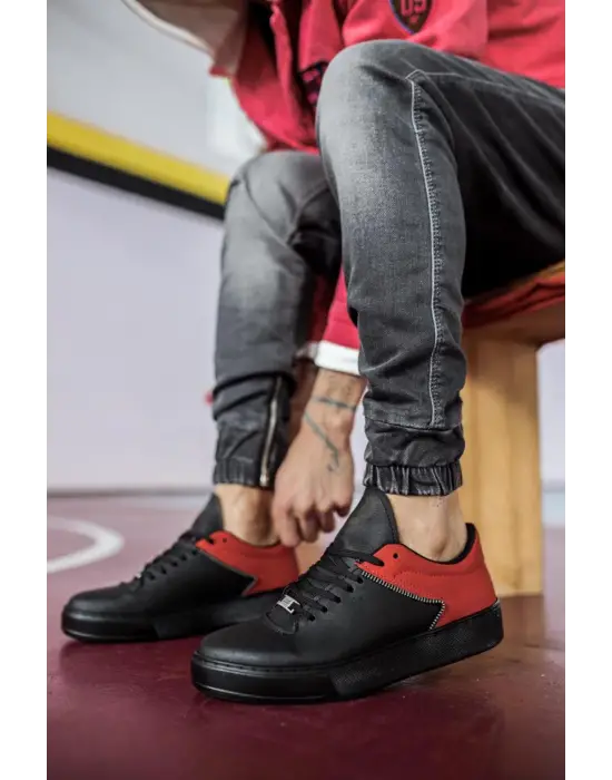 Knack Günlük Siyah Turuncu Erkek Ayakkabısı