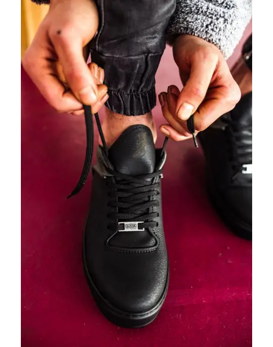 Knack Günlük Siyah Yeşil Erkek Ayakkabısı