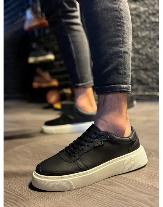 Terzi Bey Günlük Ayakkabı 222 Siyah (beyaz Taban)